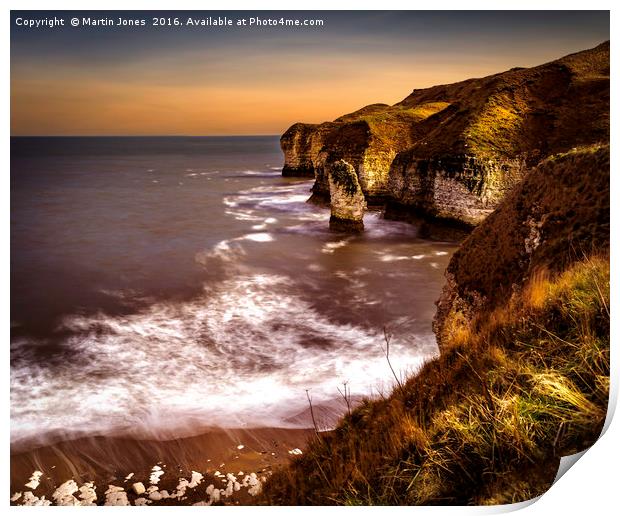 The Cliffs at Flamborough Print by K7 Photography