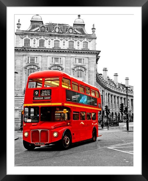 Routemaster red London bus  Framed Mounted Print by Omran Husain