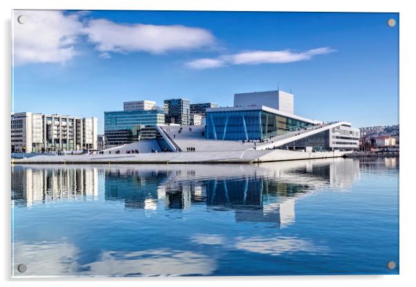 Oslo Opera House Acrylic by Valerie Paterson