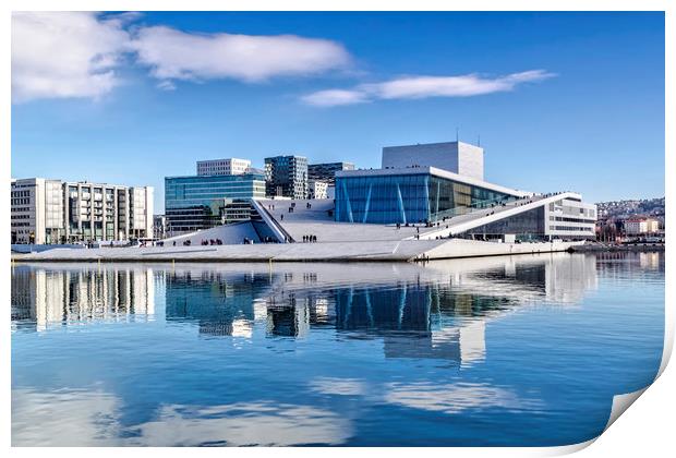 Oslo Opera House Print by Valerie Paterson