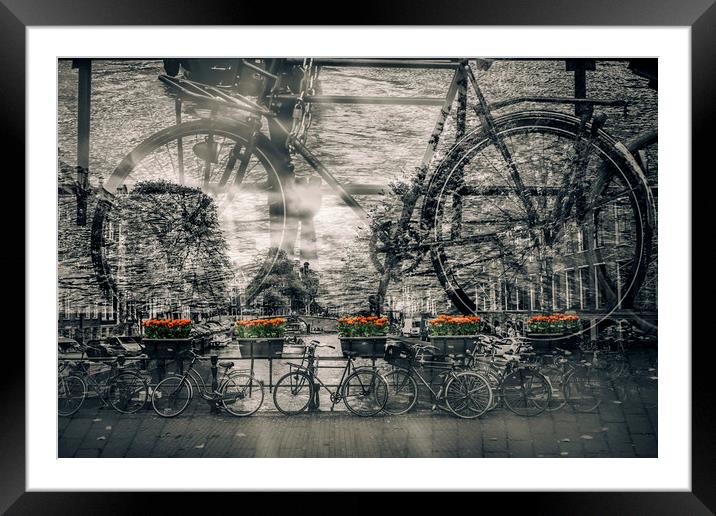 AMSTERDAM Bicycle Nostalgia Framed Mounted Print by Melanie Viola