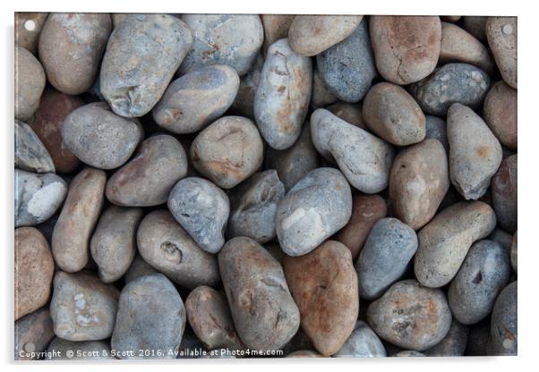 Coloured Pebbles Acrylic by Scott & Scott