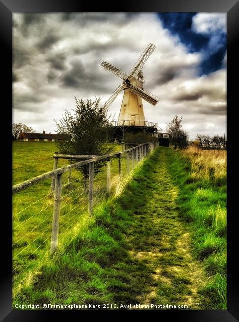 Woodchurch Windmill Framed Print by Framemeplease UK