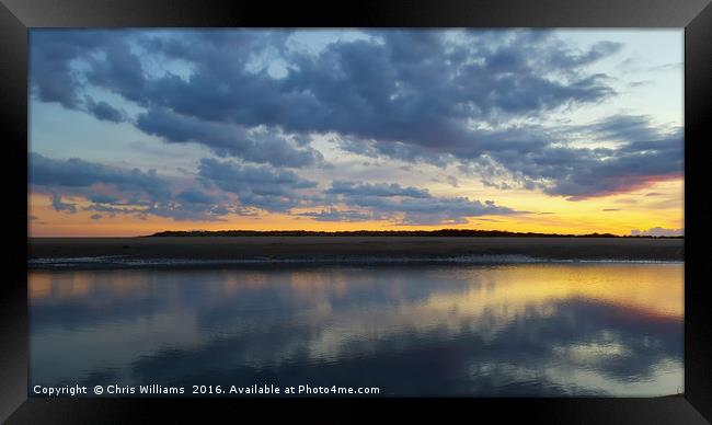 Sunset Reflections  Framed Print by Chris Williams