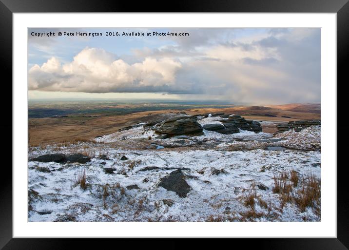 From Yes Tor on Dartmoor Framed Mounted Print by Pete Hemington