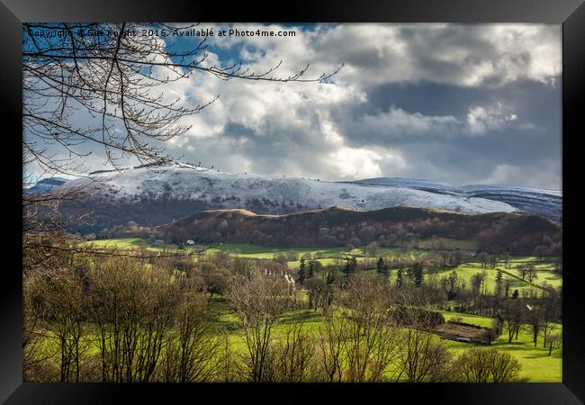 Spring Snow in Wales Framed Print by Sue Knight