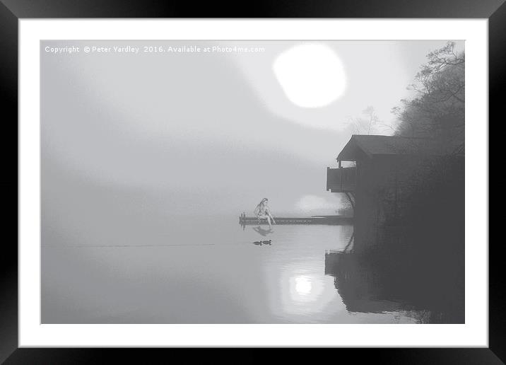 Quiet Contemplation (B&W version) Framed Mounted Print by Peter Yardley