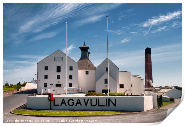Lagavulin Distillery, Isle of Islay, Scotland Print by Kasia Design