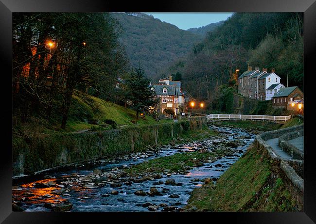Lynmouth at Dusk Framed Print by graham young