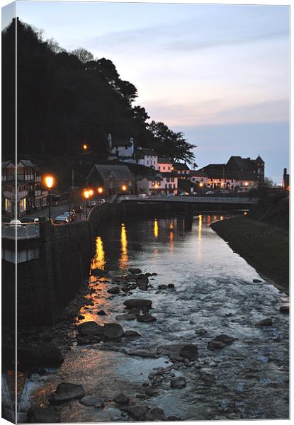 Lynmouth at dusk Canvas Print by graham young