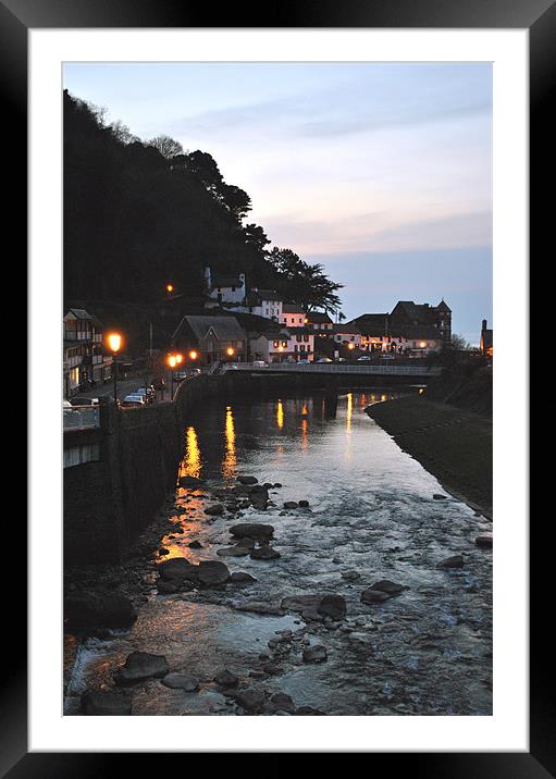 Lynmouth at dusk Framed Mounted Print by graham young