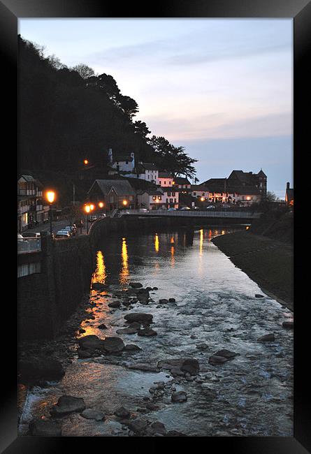 Lynmouth at dusk Framed Print by graham young
