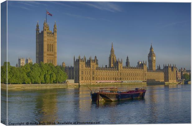 Palace of Westminster Canvas Print by Andy Bell