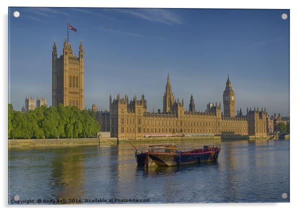Palace of Westminster Acrylic by Andy Bell