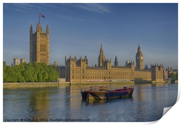 Palace of Westminster Print by Andy Bell