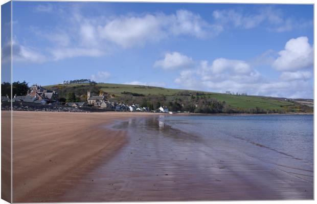 Rosemarkie From the Beach, Scotland Canvas Print by Jacqi Elmslie