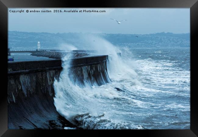 UP AND OVER Framed Print by andrew saxton