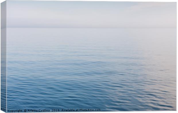 Calming Baltic Sea horizon view Canvas Print by Arletta Cwalina