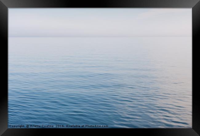 Calming Baltic Sea horizon view Framed Print by Arletta Cwalina