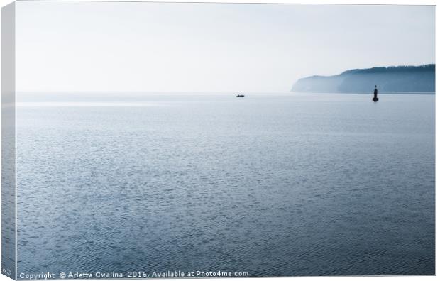 Gdynia calming Baltic Sea horizon Canvas Print by Arletta Cwalina