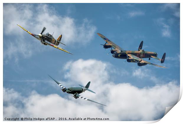 WW2 Trio Print by Philip Hodges aFIAP ,