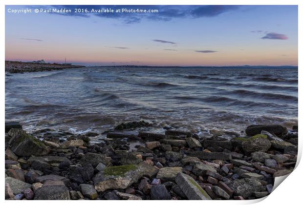 High tide at sunset Print by Paul Madden