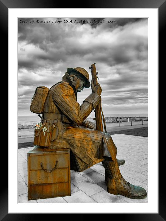 Tommy at Seaham Framed Mounted Print by andrew blakey