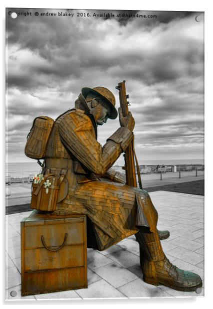 Tommy at Seaham Acrylic by andrew blakey