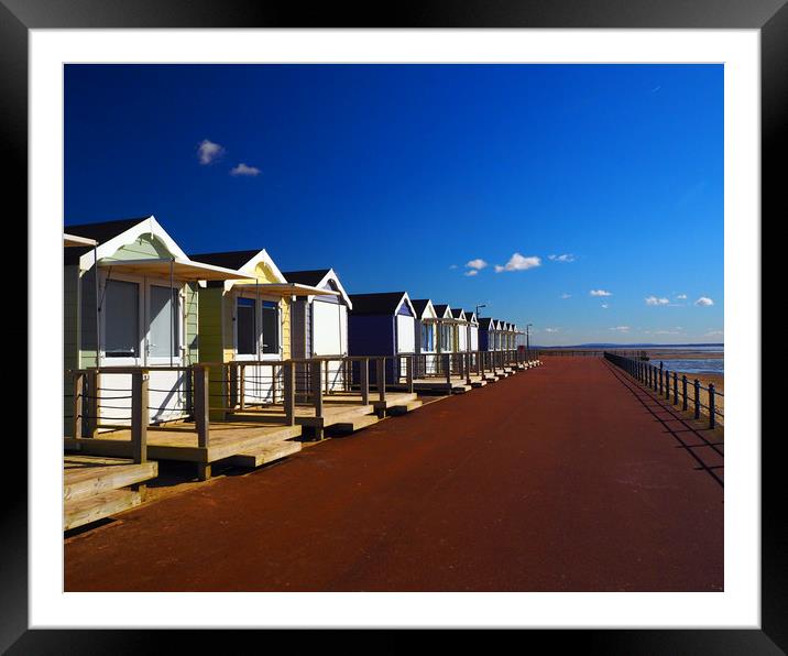 Beach Huts Framed Mounted Print by Victor Burnside