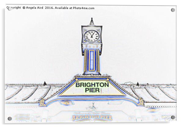 Brighton Pier Acrylic by Angela Aird