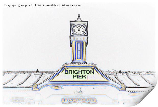 Brighton Pier Print by Angela Aird
