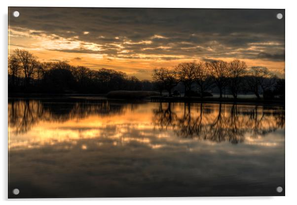 Beaulieu River at Dawn Acrylic by Bob Barnes