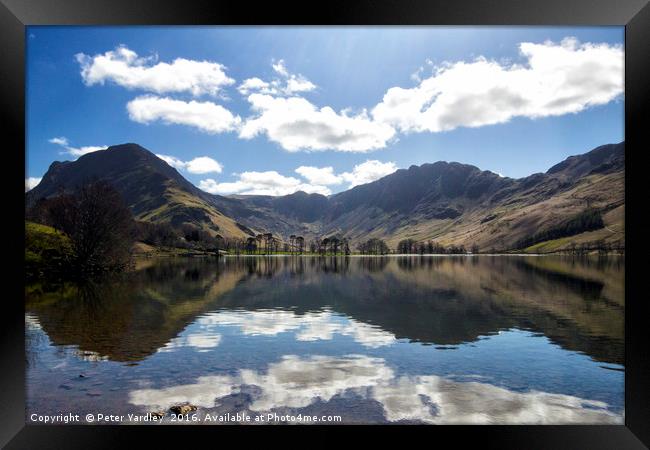 Buttermere in Spring Framed Print by Peter Yardley