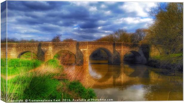 Teston Bridge Canvas Print by Framemeplease UK