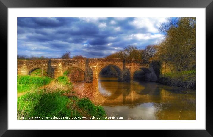 Teston Bridge Framed Mounted Print by Framemeplease UK