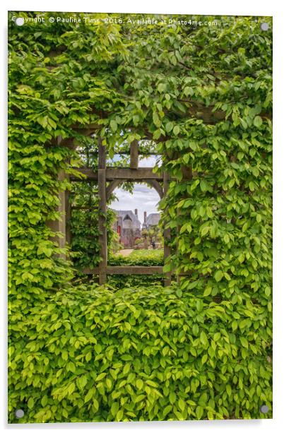 Arundel Castle , through the garden window Acrylic by Pauline Tims