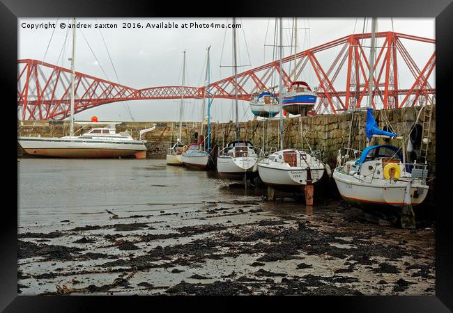 SOUTH QUEENSFERRY HARBOUR Framed Print by andrew saxton