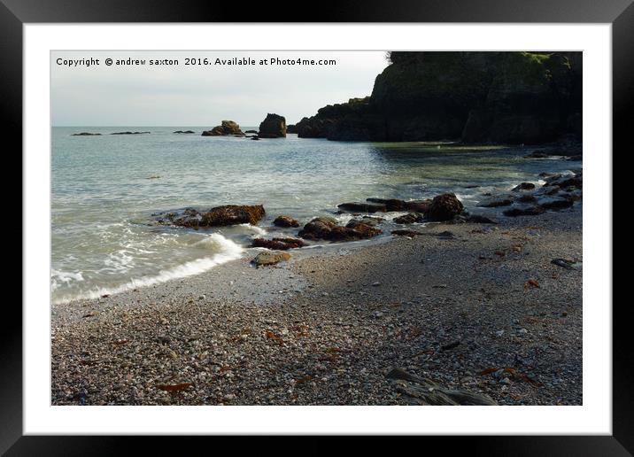 BAY AT DARTMOUTH Framed Mounted Print by andrew saxton