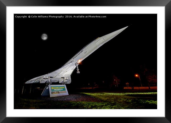 Floodlit Concorde 1 Framed Mounted Print by Colin Williams Photography