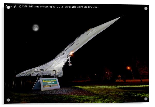 Floodlit Concorde 1 Acrylic by Colin Williams Photography