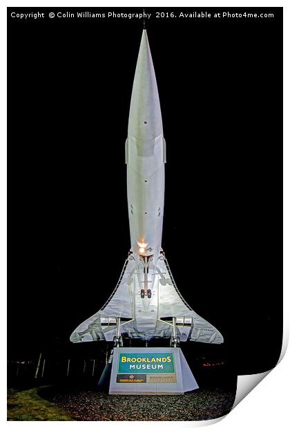 Floodlit Concorde 2 Print by Colin Williams Photography