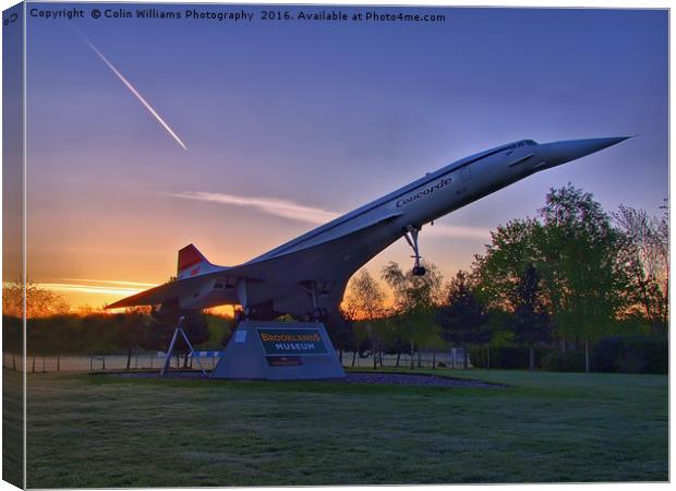  Concorde Sunrise 1 Canvas Print by Colin Williams Photography