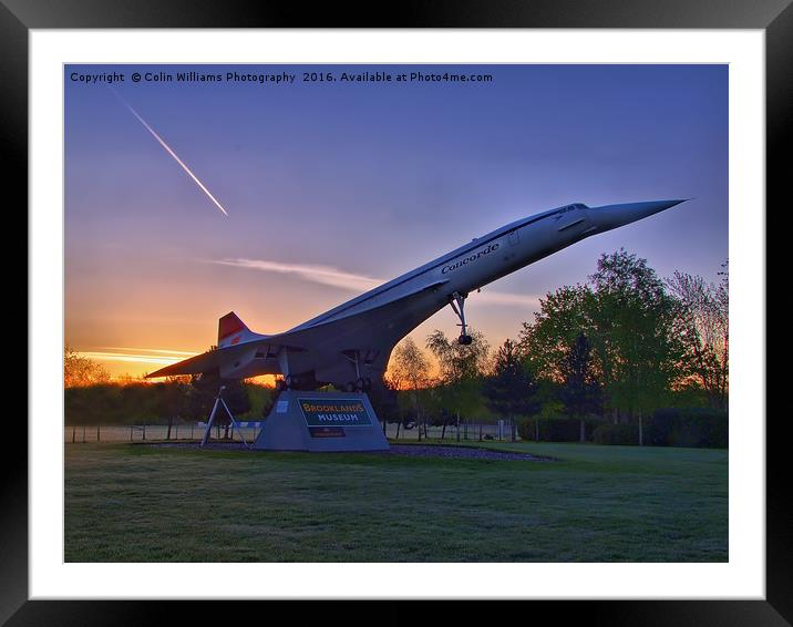  Concorde Sunrise 1 Framed Mounted Print by Colin Williams Photography