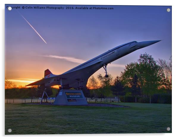  Concorde Sunrise 1 Acrylic by Colin Williams Photography
