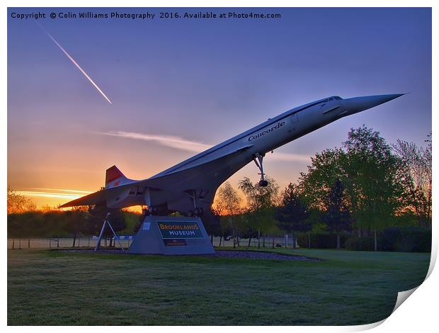  Concorde Sunrise 1 Print by Colin Williams Photography