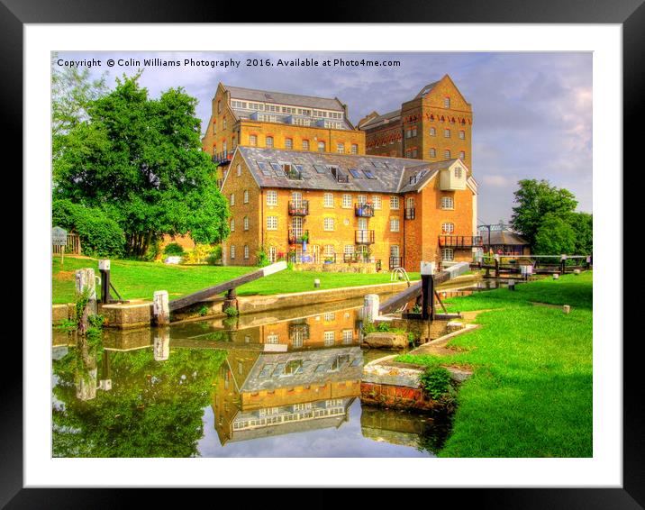 Coxes Lock and Mill Weybridge Framed Mounted Print by Colin Williams Photography
