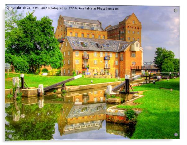 Coxes Lock and Mill Weybridge Acrylic by Colin Williams Photography