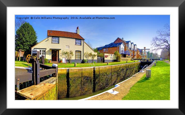 Thames Lock - Weybridge 2 Framed Mounted Print by Colin Williams Photography