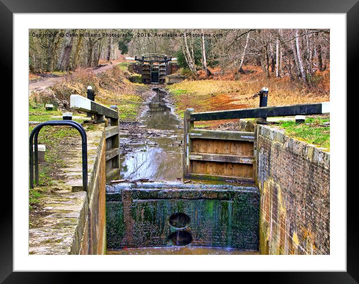  Deepcut locks Basingstoke Canal 3 Framed Mounted Print by Colin Williams Photography