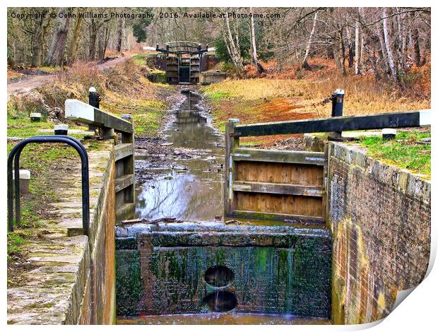  Deepcut locks Basingstoke Canal 3 Print by Colin Williams Photography